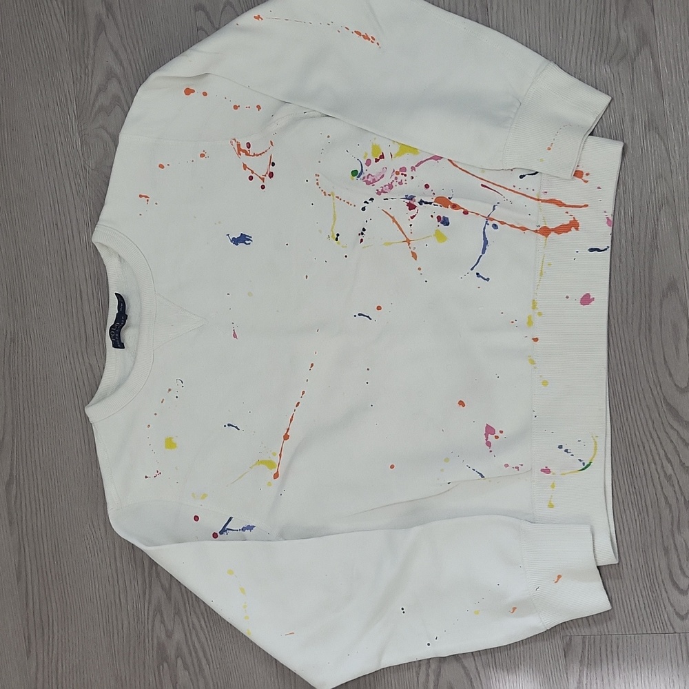 Ralph Lauren Polo paint splatter crewneck sz med.